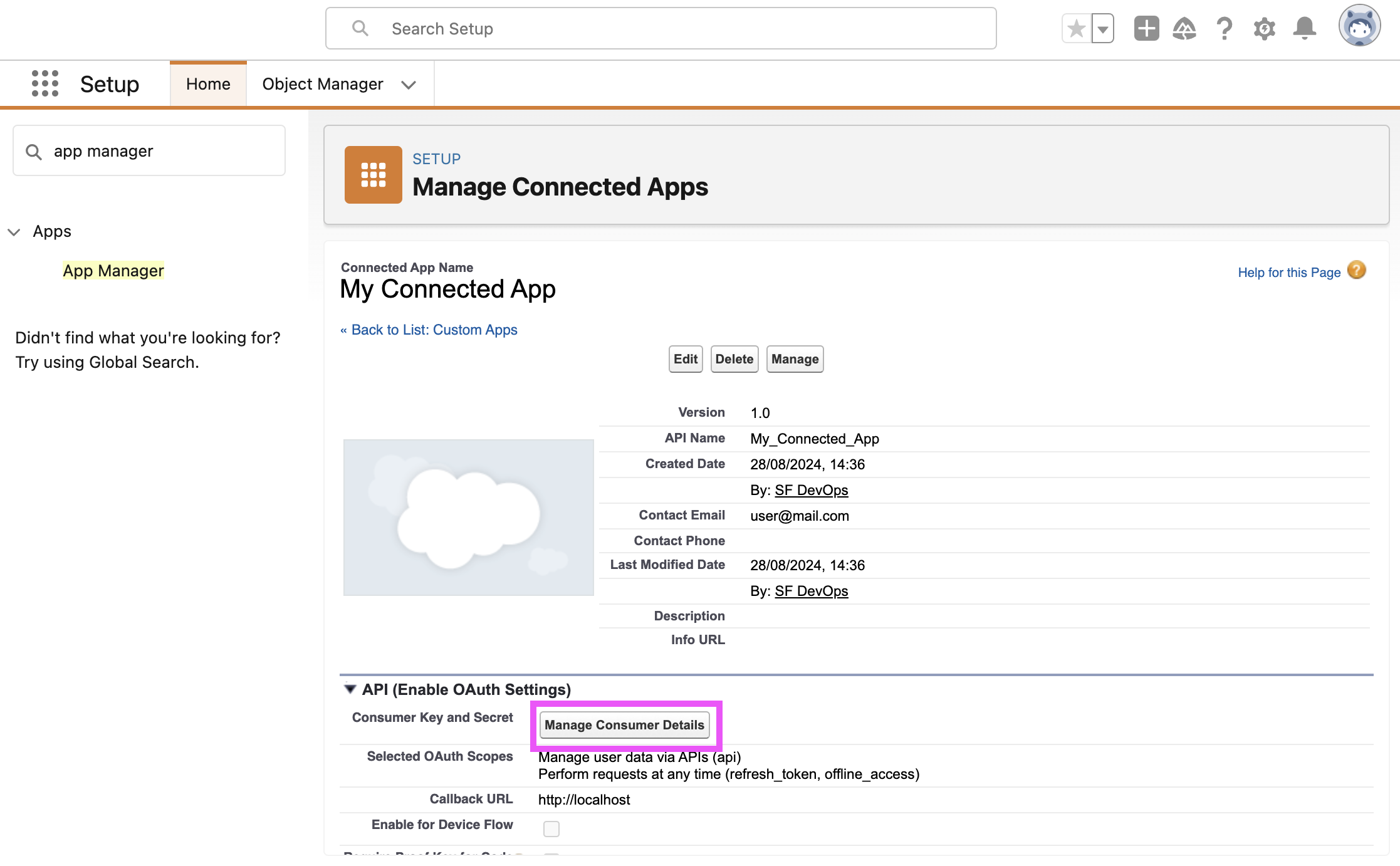 Creating the xAPI Actions Connected App - Globebyte Documentation