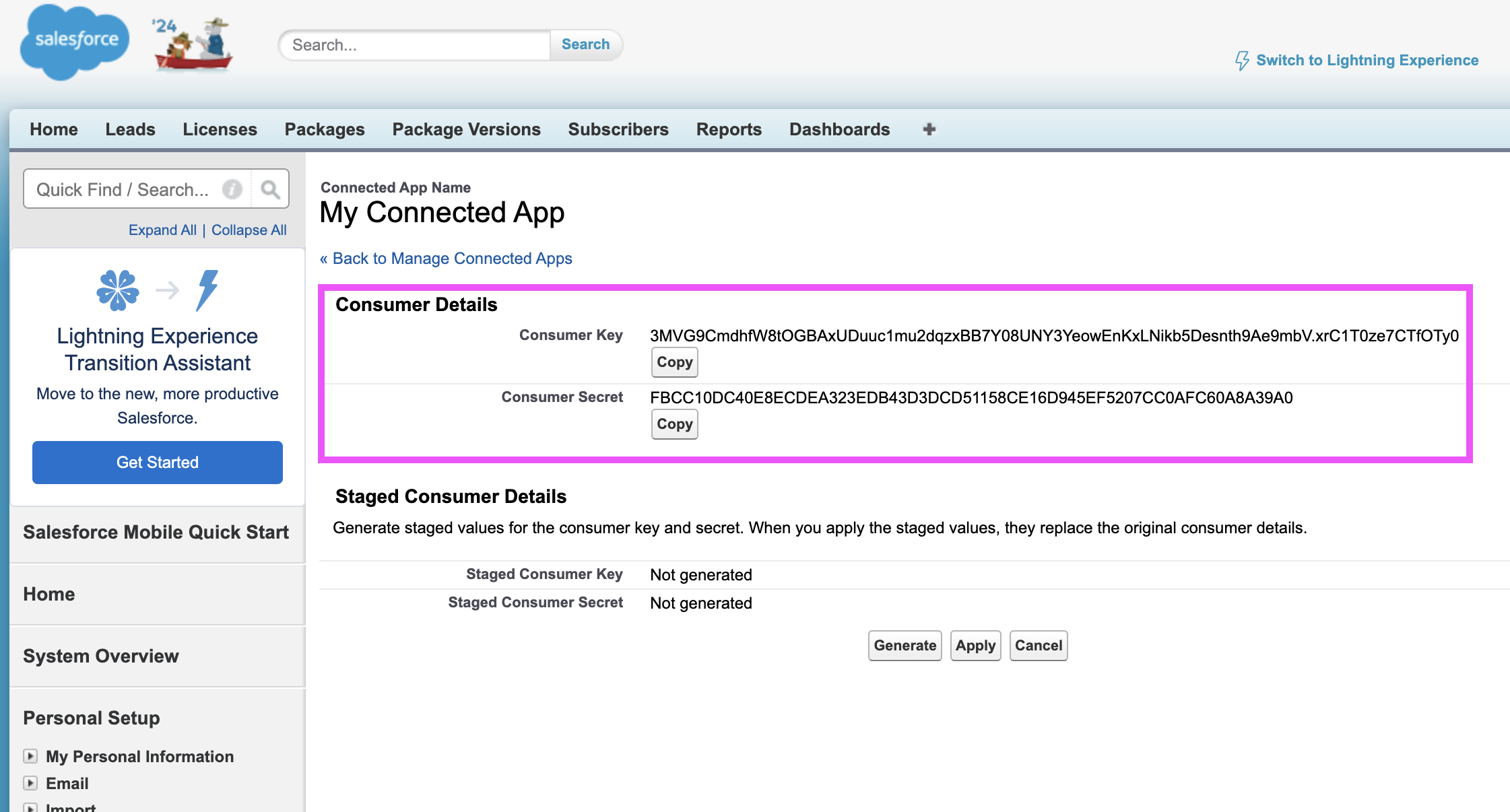 Creating the xAPI Actions Connected App - Globebyte Documentation