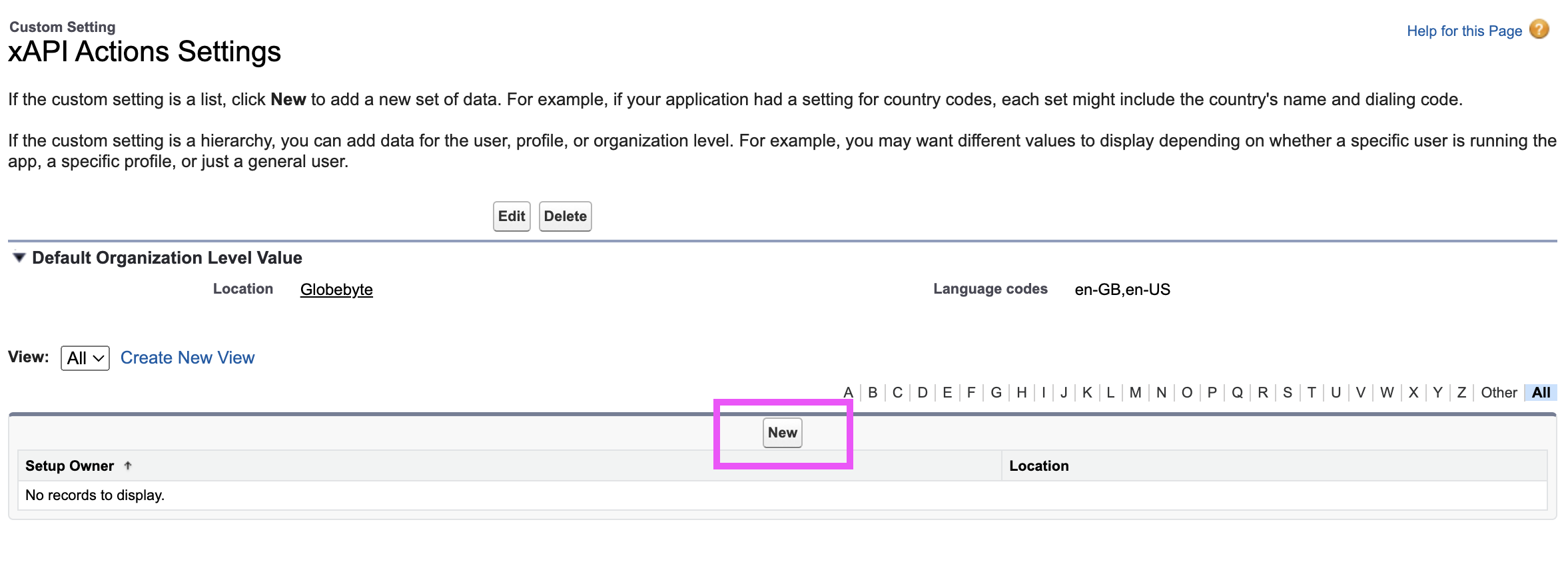 Setting a Default Statement Language - Globebyte Documentation