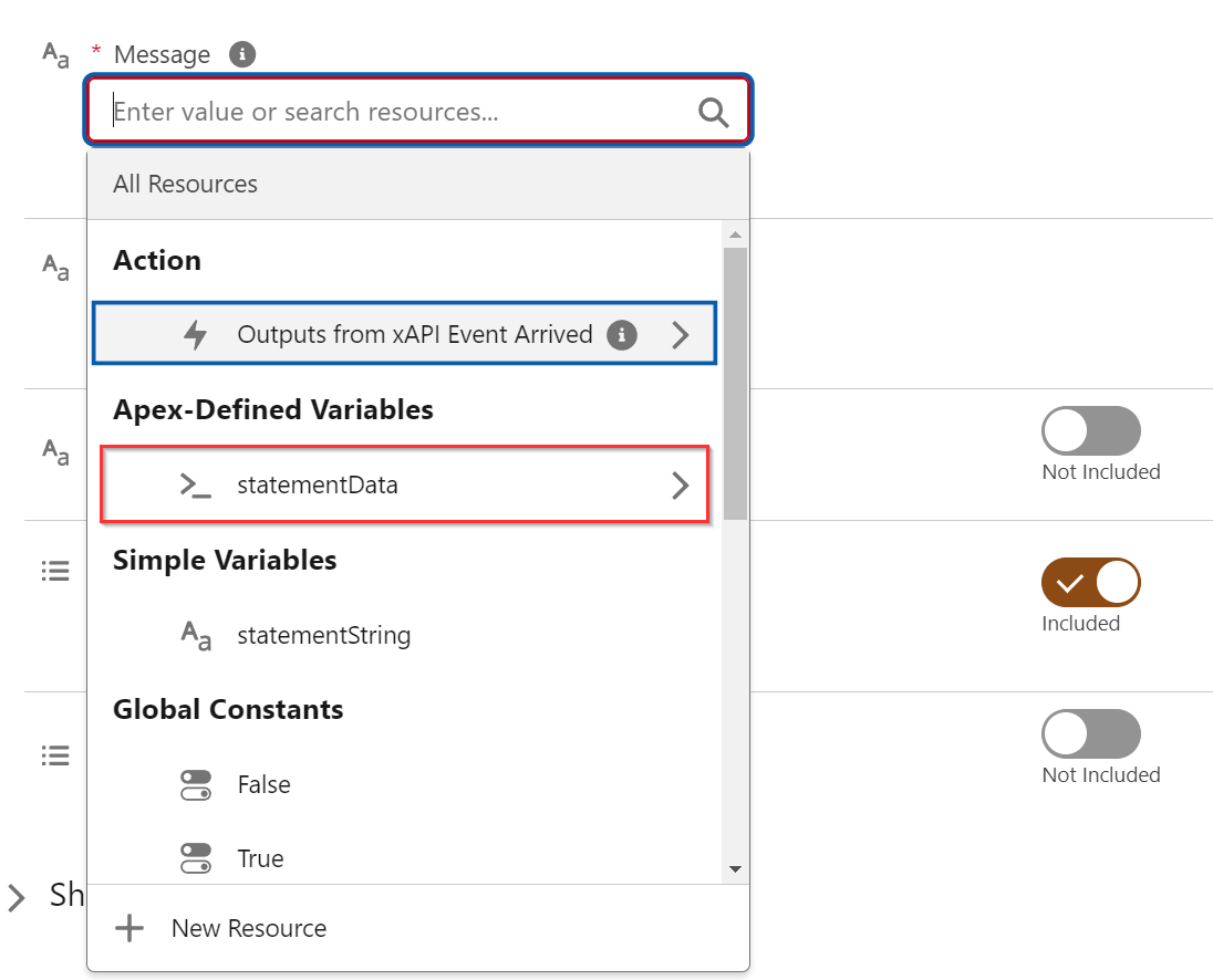 Creating your first xAPI Action Flow - Globebyte Documentation