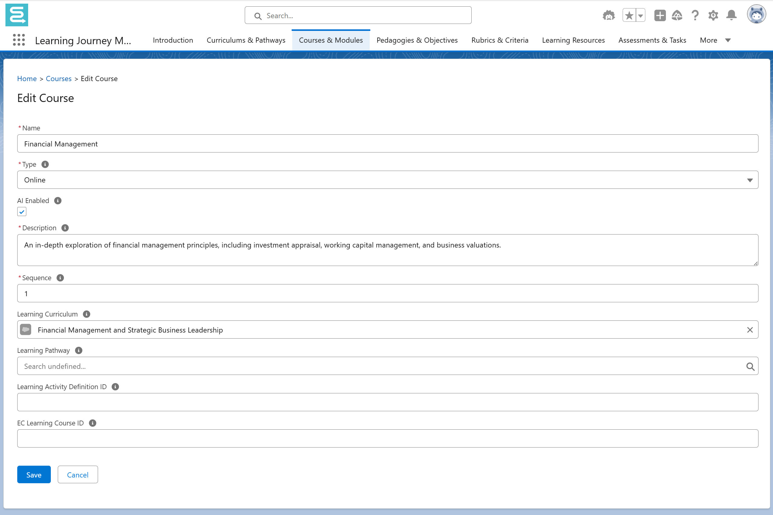 Courses & Modules - Globebyte Documentation